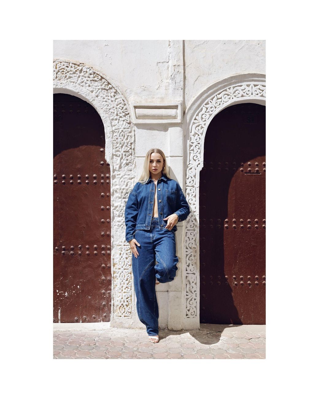 SOEUR & FRÈRES Blue La Veste Courte — Stone