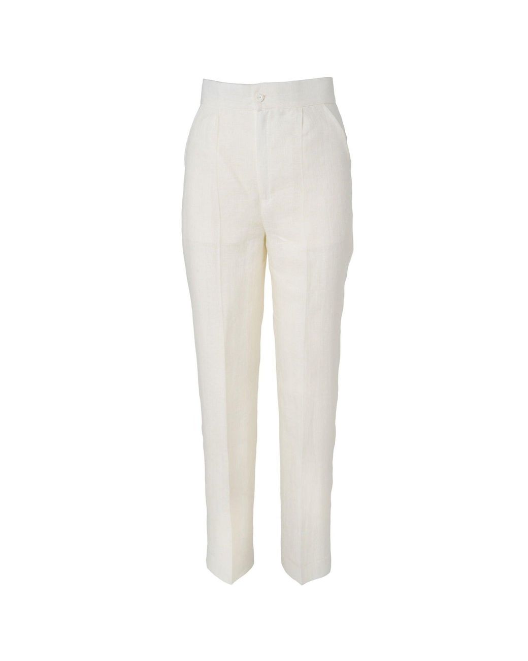 GIORGIA LUCASI White Ivory Linen Tailored Suit With Cut-Out Back