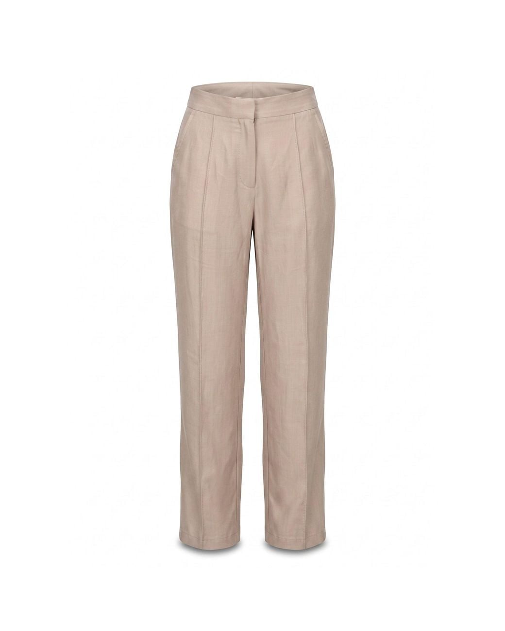 IEVA Natural Dusty Rose Straight-Leg Trousers