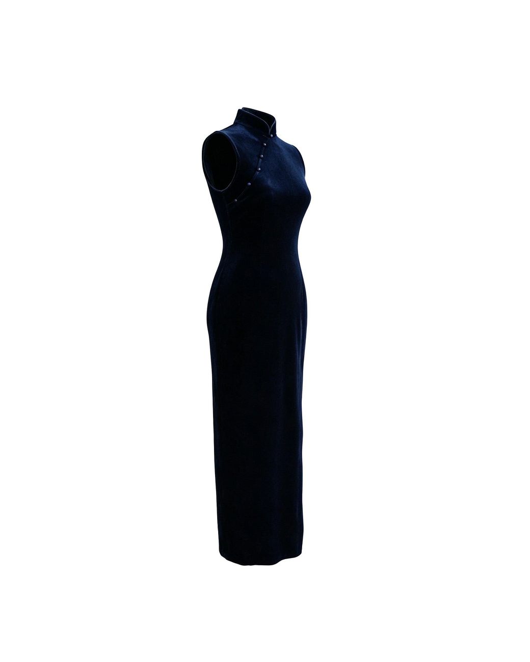 QIPOLOGY Blue Velvet Qipao