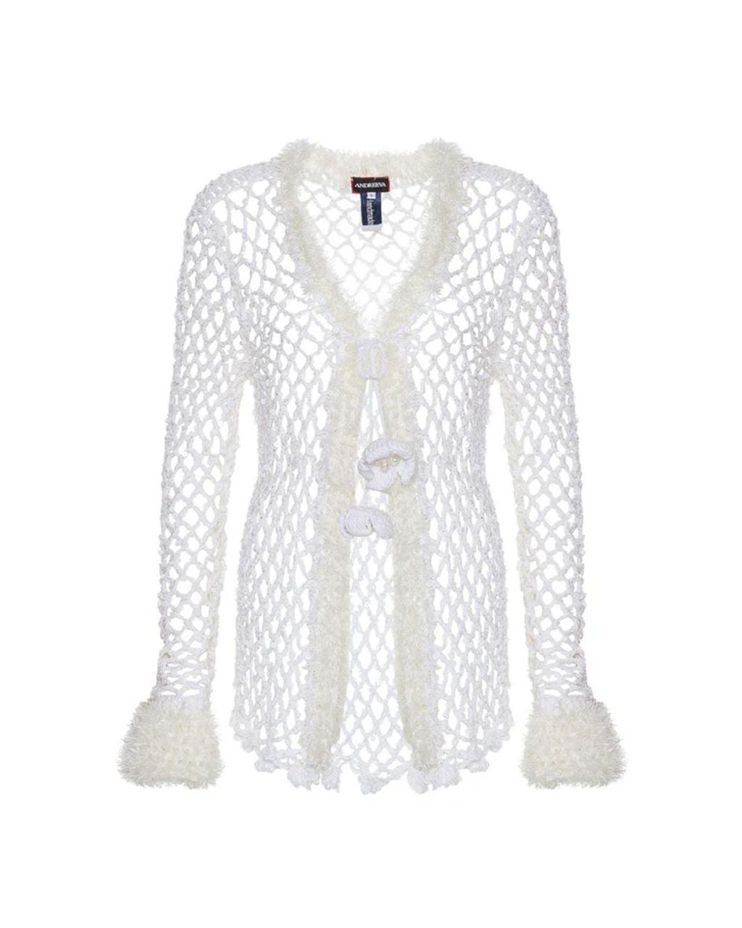 Andreeva White Vanilla Handmade Crochet Shirt