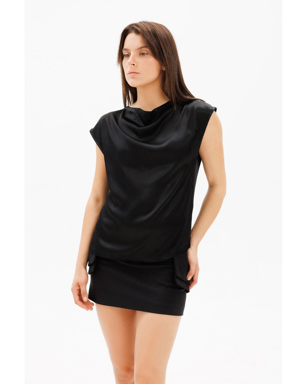 DAR ANN STUDIO Black No Drama Skort