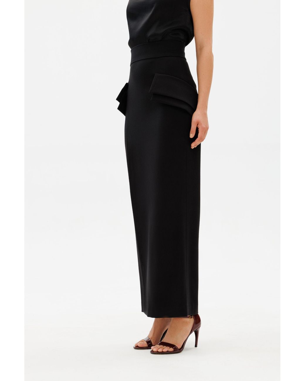 DAR ANN STUDIO Black Executive Maxi Skirt