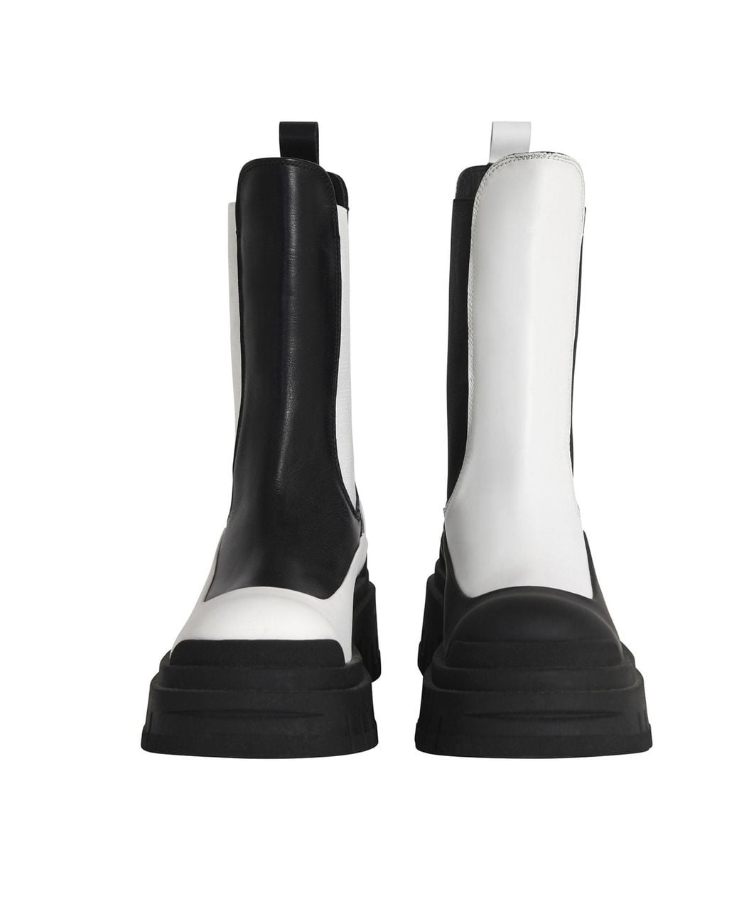 DIVINE HARMONIE Black And Leather Chelsea Boots With Platform Sole