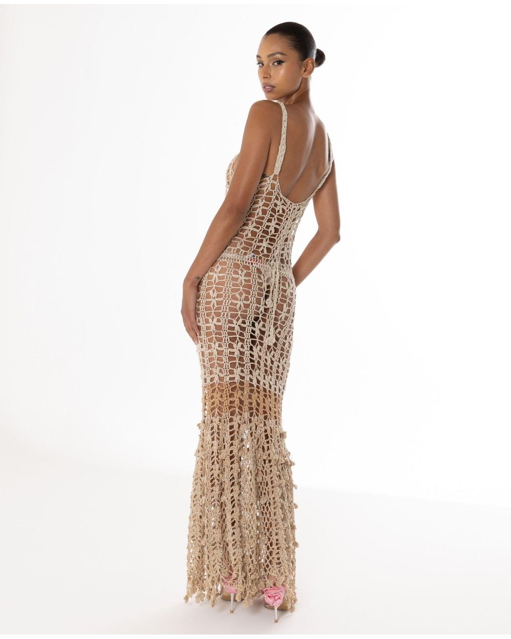 Andreeva Natural Vanilla Handmade Crochet Dress