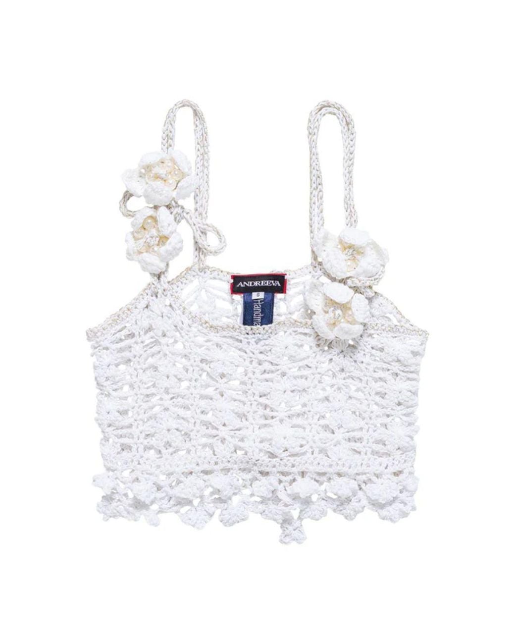 Andreeva White Vanilla Handmade Crochet Top