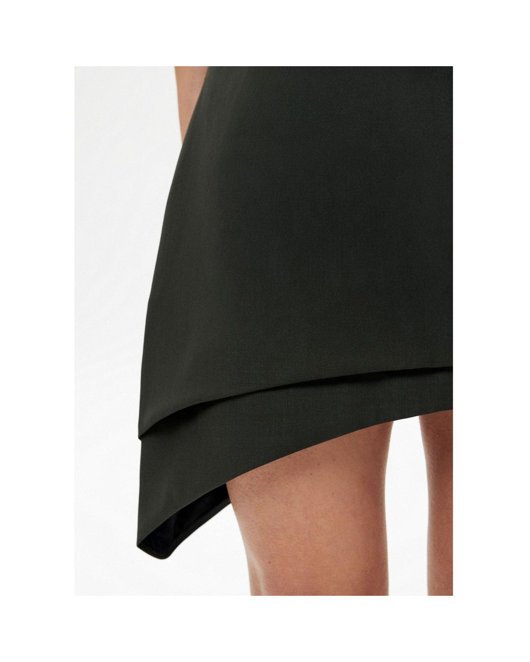 DAR ANN STUDIO Green Contour Skirt