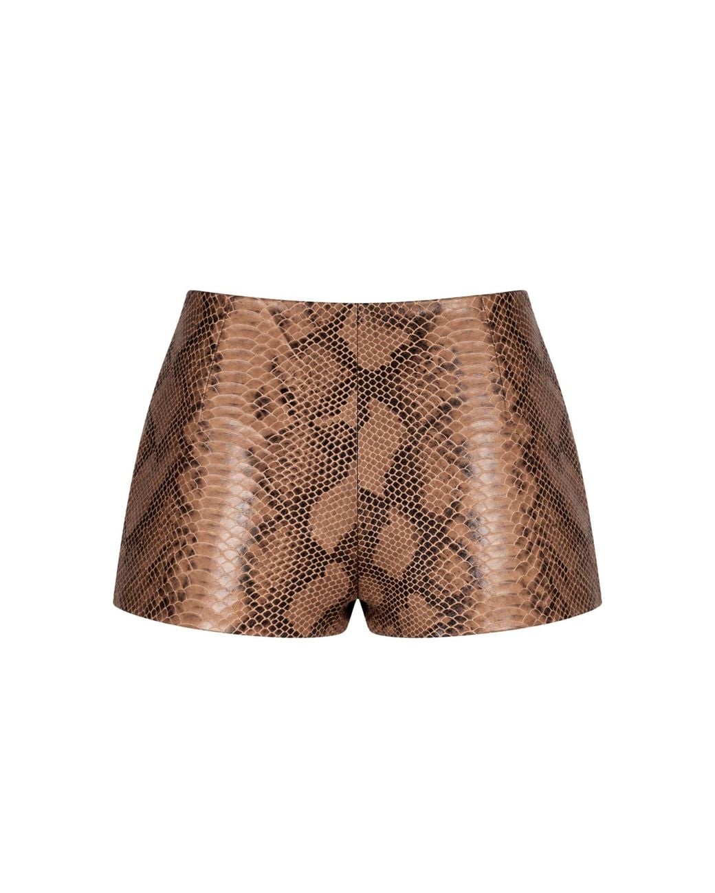 Heira Leatherwear Brown Medusa Mini Shorts