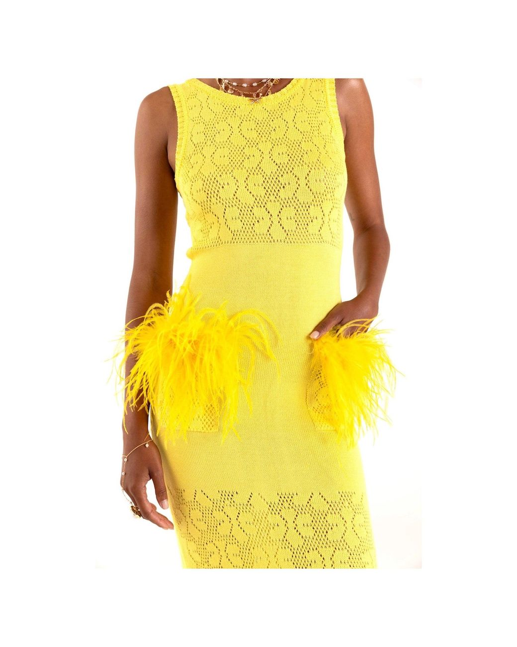 Andreeva Yellow Lemon Knit Dress