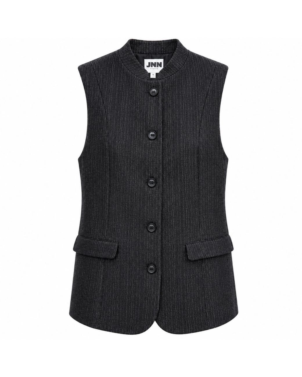MNK Atelier Black Striped Jacquet Vest