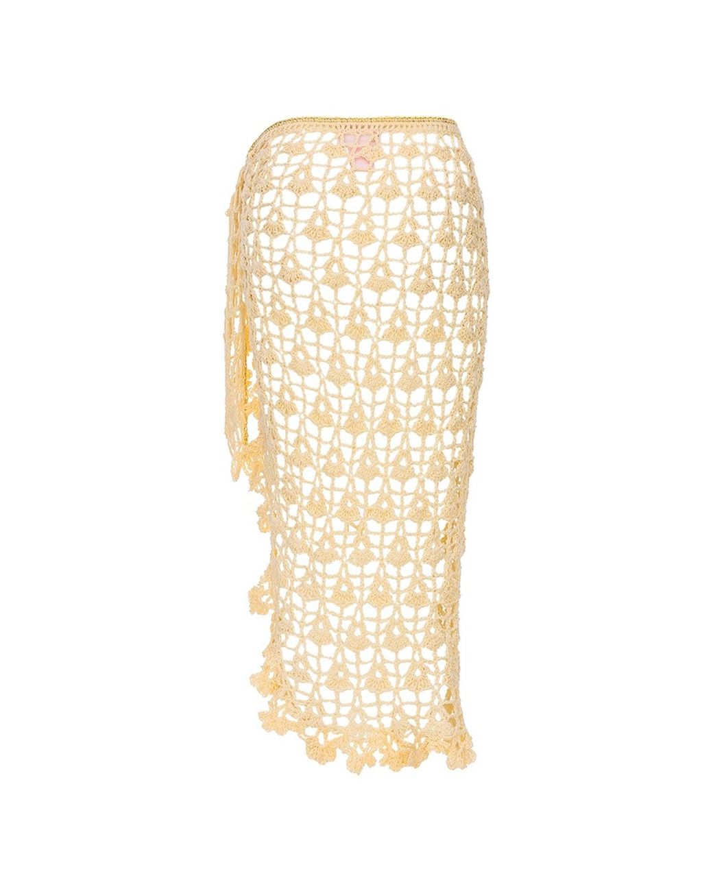 Andreeva Natural Beach Rose Handmade Crochet Cover-Up