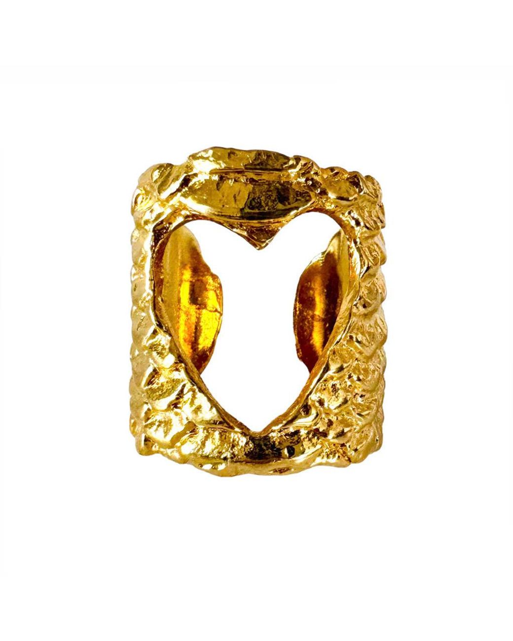Aki Roc Jewelry Metallic Open Heart Cuff Ring