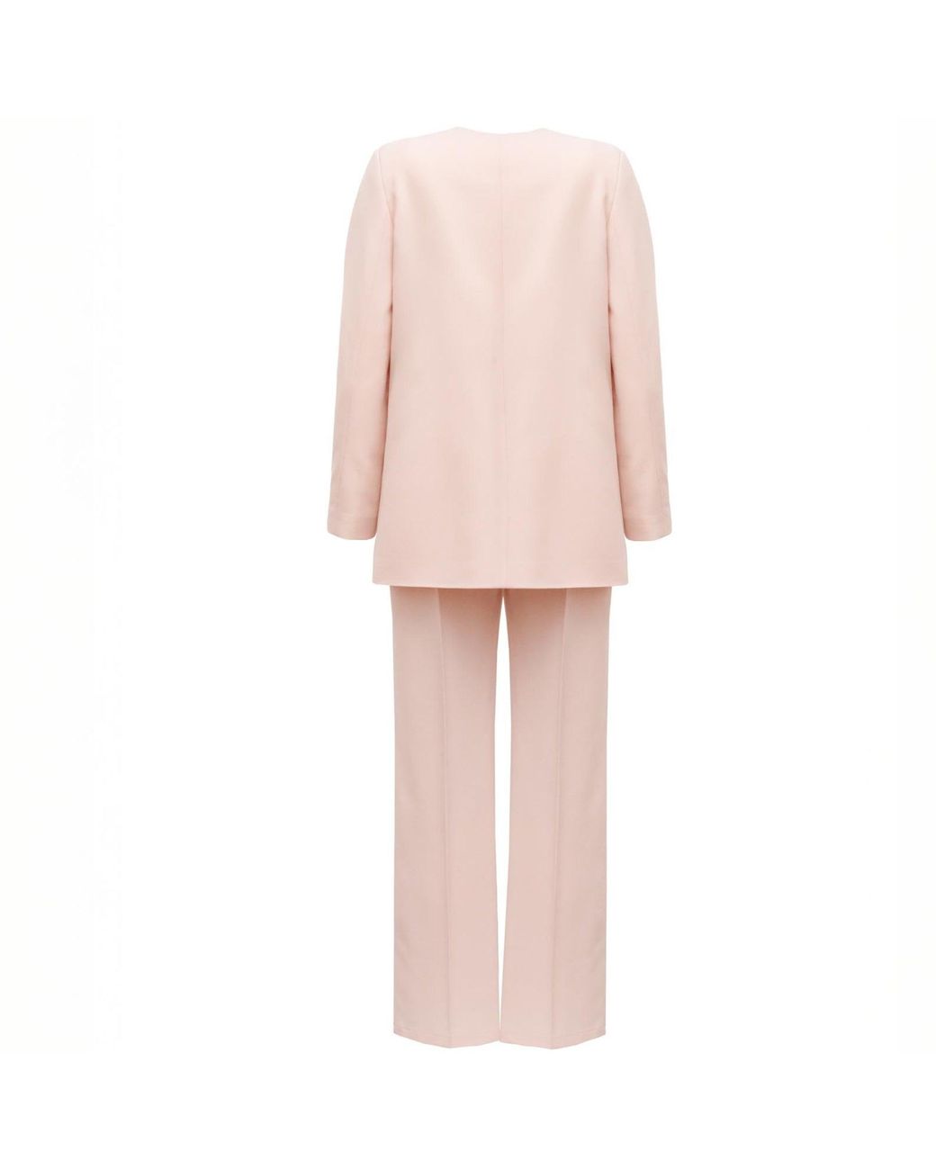 LAVIELACE Pink Single-Button Blush Peach Blazer