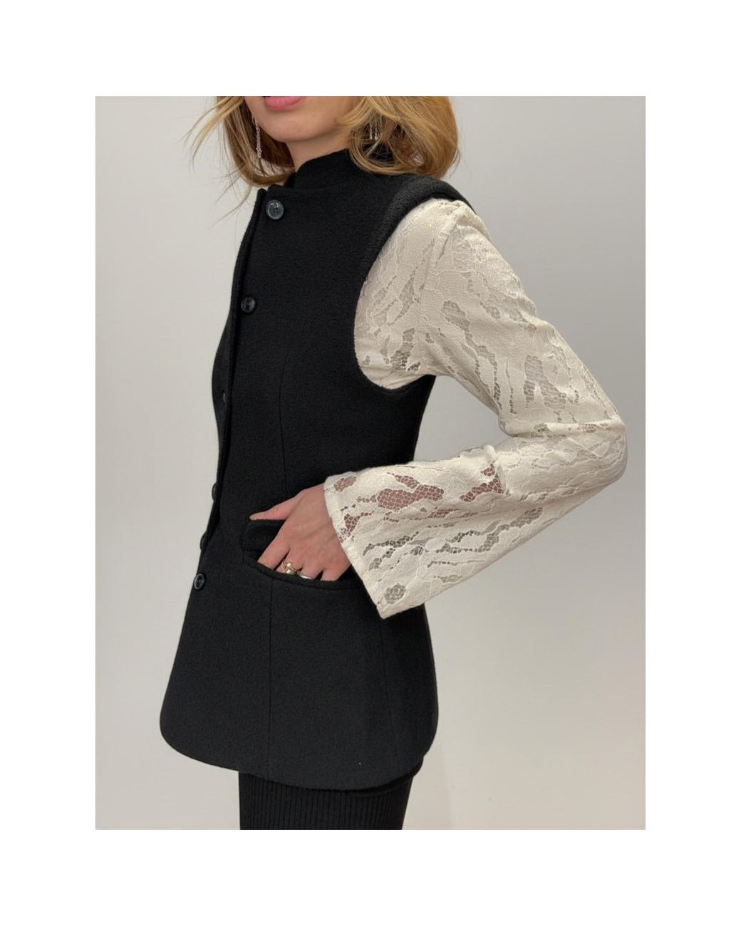 MNK Atelier Blue Bouclé Vest