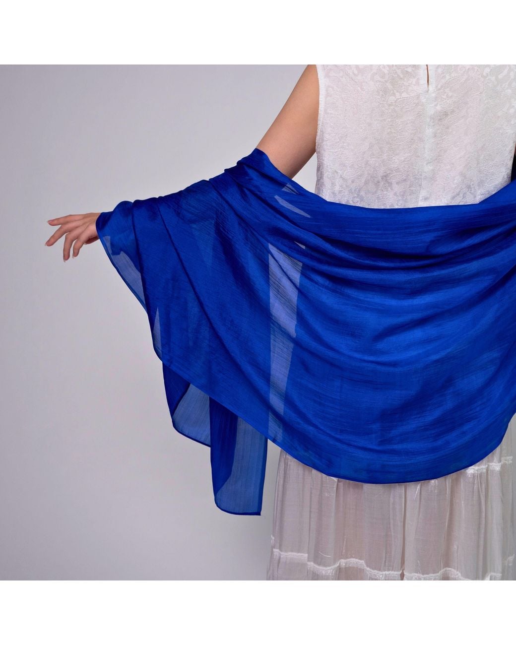 SILK & BEARS Blue Royal Scarf
