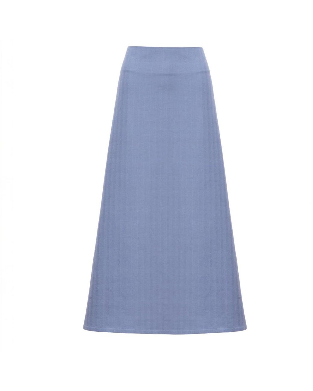 LAVIELACE Blue High-Waisted A-Line Pale Maxi Skirt