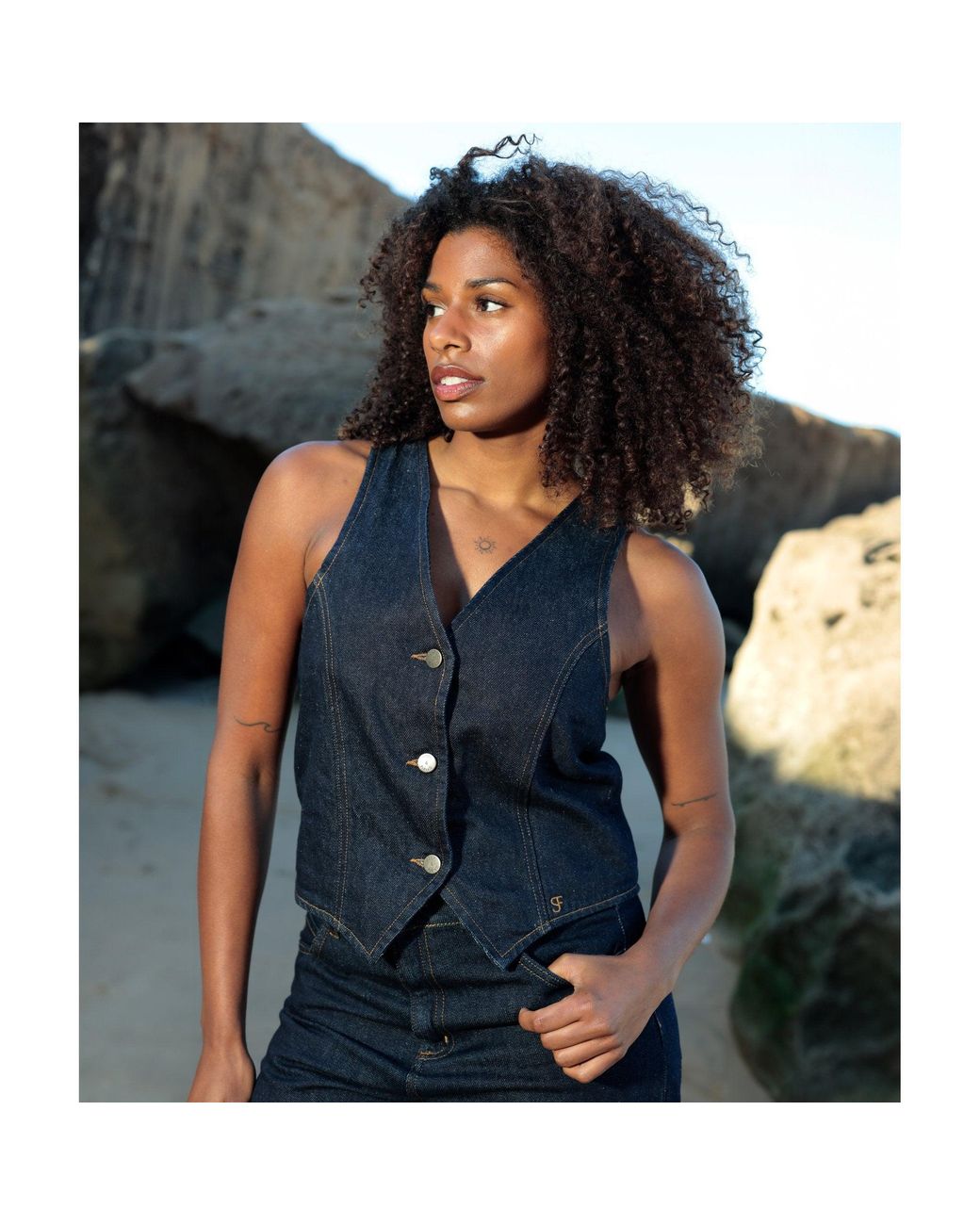 SOEUR & FRÈRES Blue Le Gilet