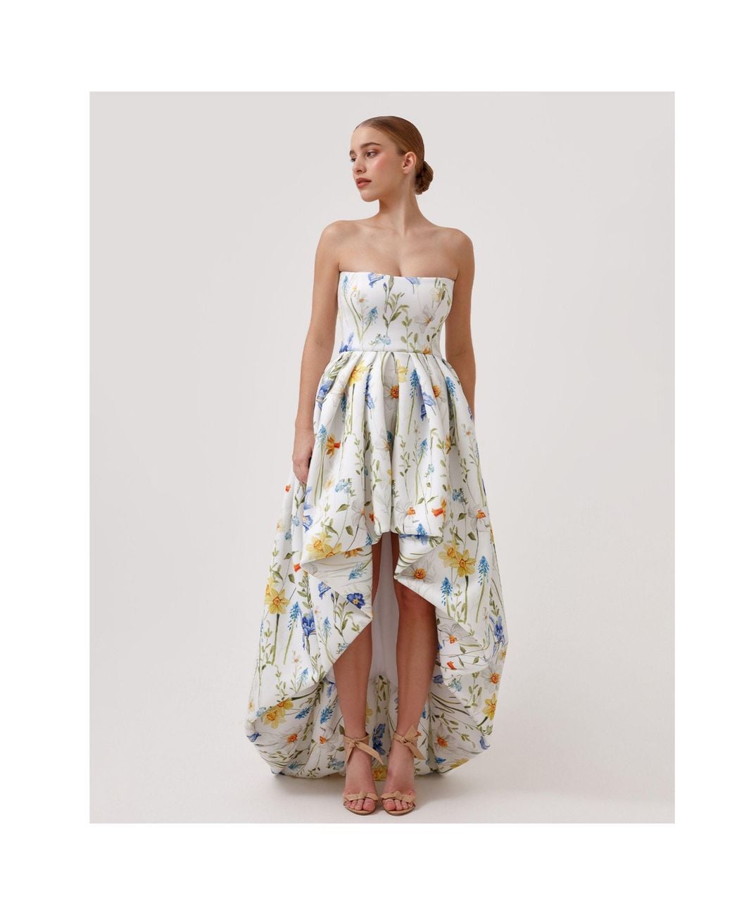 Ashley Stambouli White Marguerite Dress