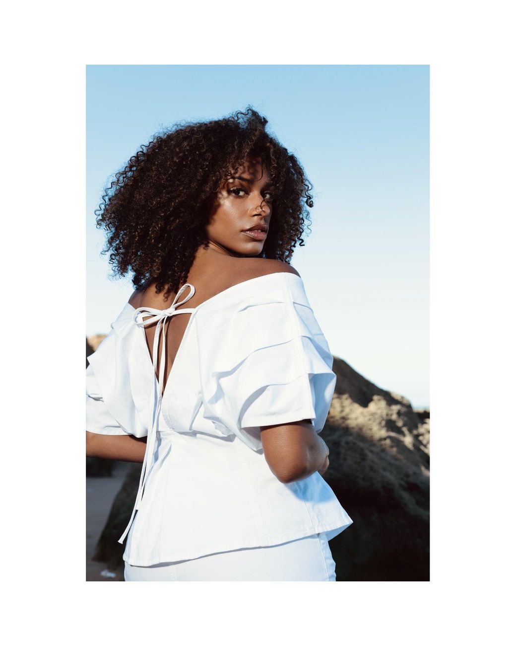 SOEUR & FRÈRES White Le Off Shoulder — Optic