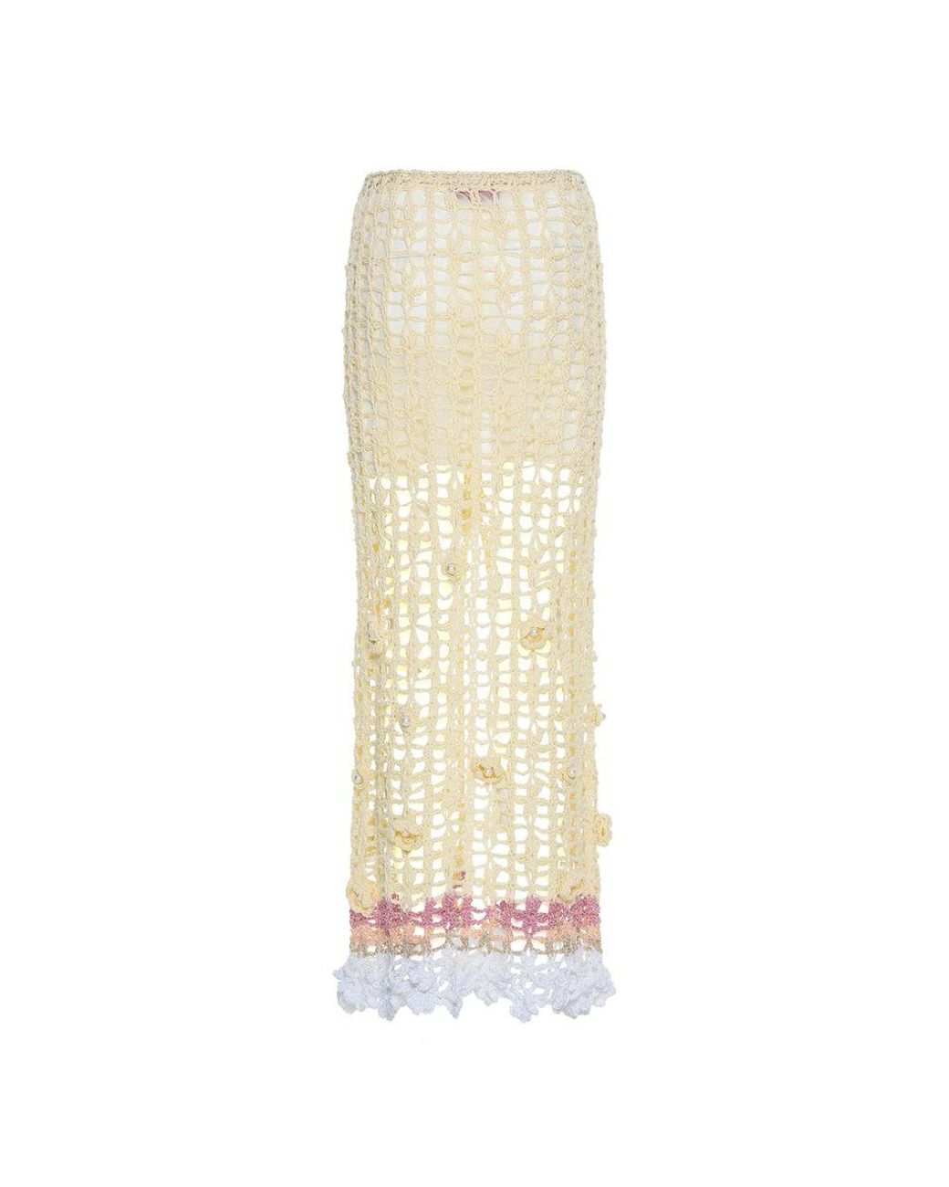 Andreeva Natural Vanilla Handmade Crochet Skirt