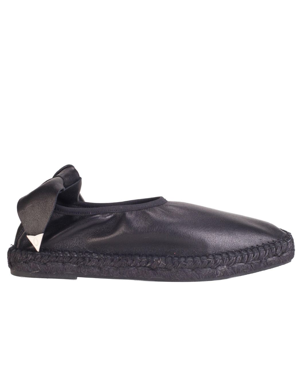 Toga Blue Leather Espadrille Slip-On With Chain