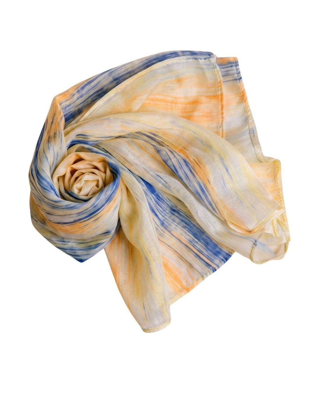 SILK & BEARS Yellow Brushstroke Scarf