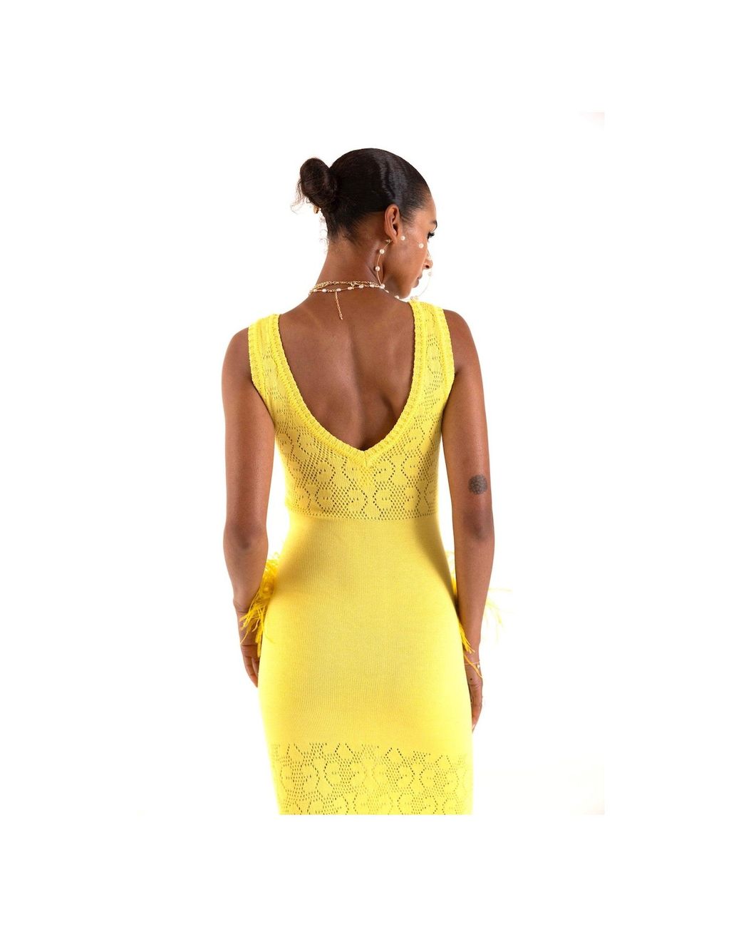 Andreeva Yellow Lemon Knit Dress