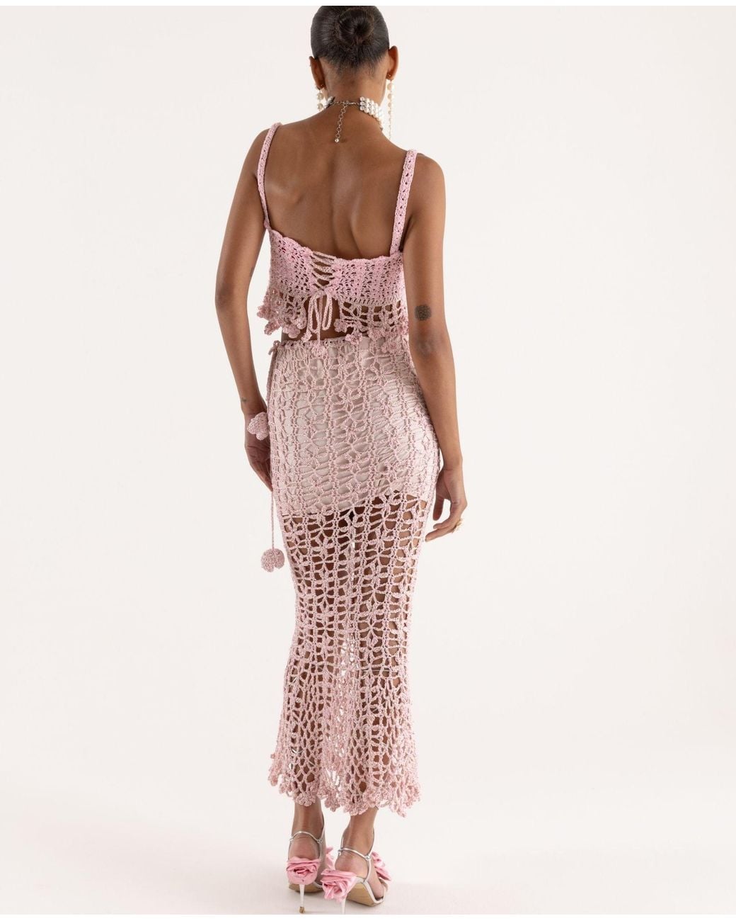 Andreeva Pink Vanilla Handmade Crochet Top