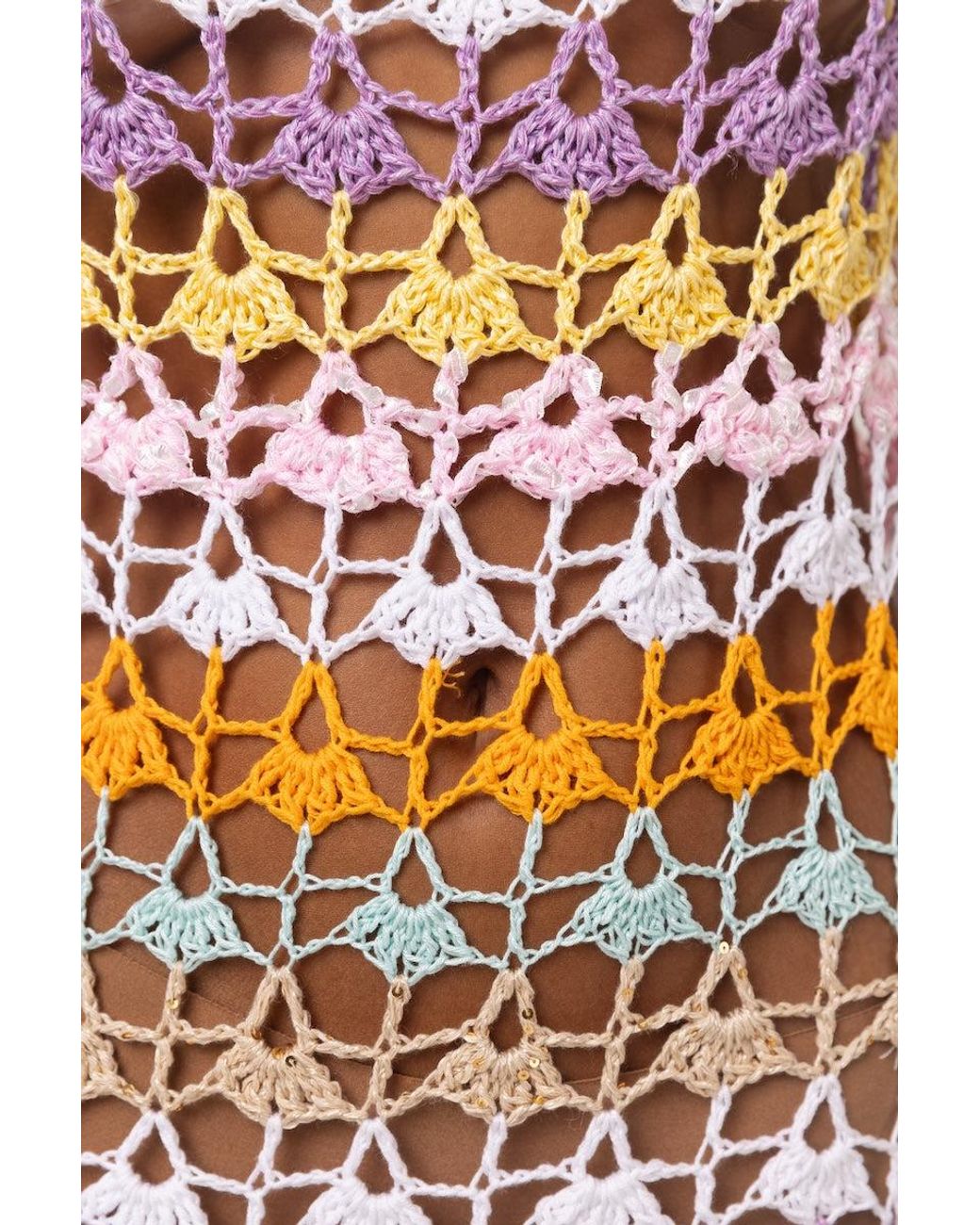 Andreeva Metallic Handmade Maxi Crochet Dress