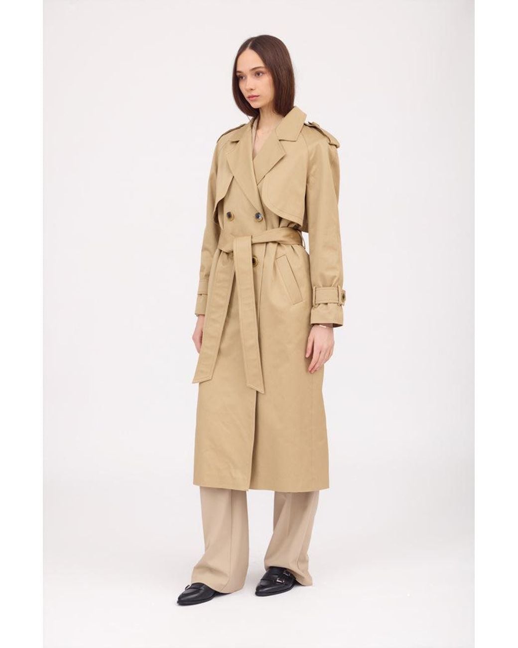 SOTROPA Natural Camel Trench Coat