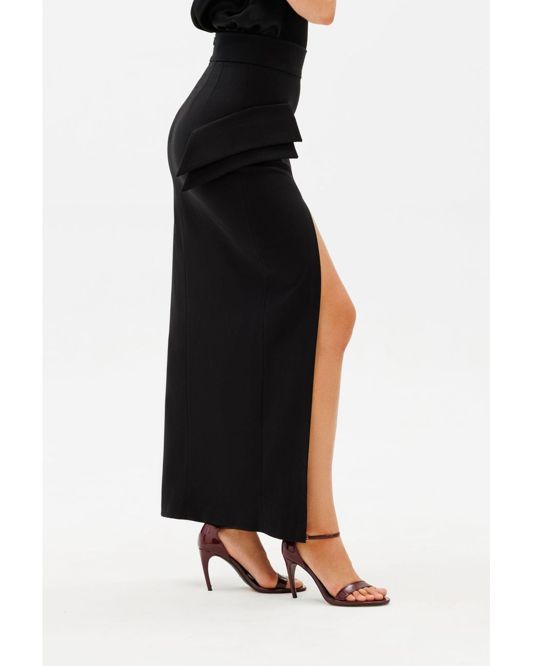 DAR ANN STUDIO Black Executive Maxi Skirt