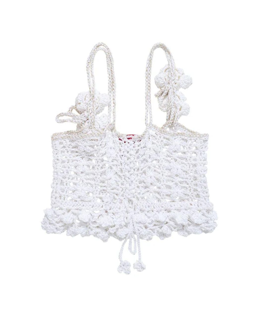 Andreeva White Vanilla Handmade Crochet Top