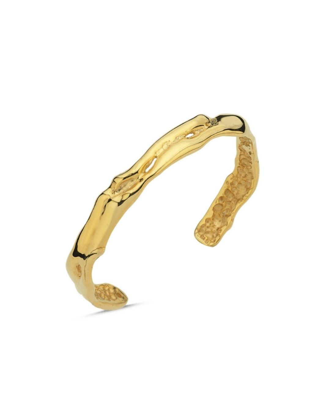 LINYA JEWELLERY Metallic Amorf Thin Cuff Bracelet