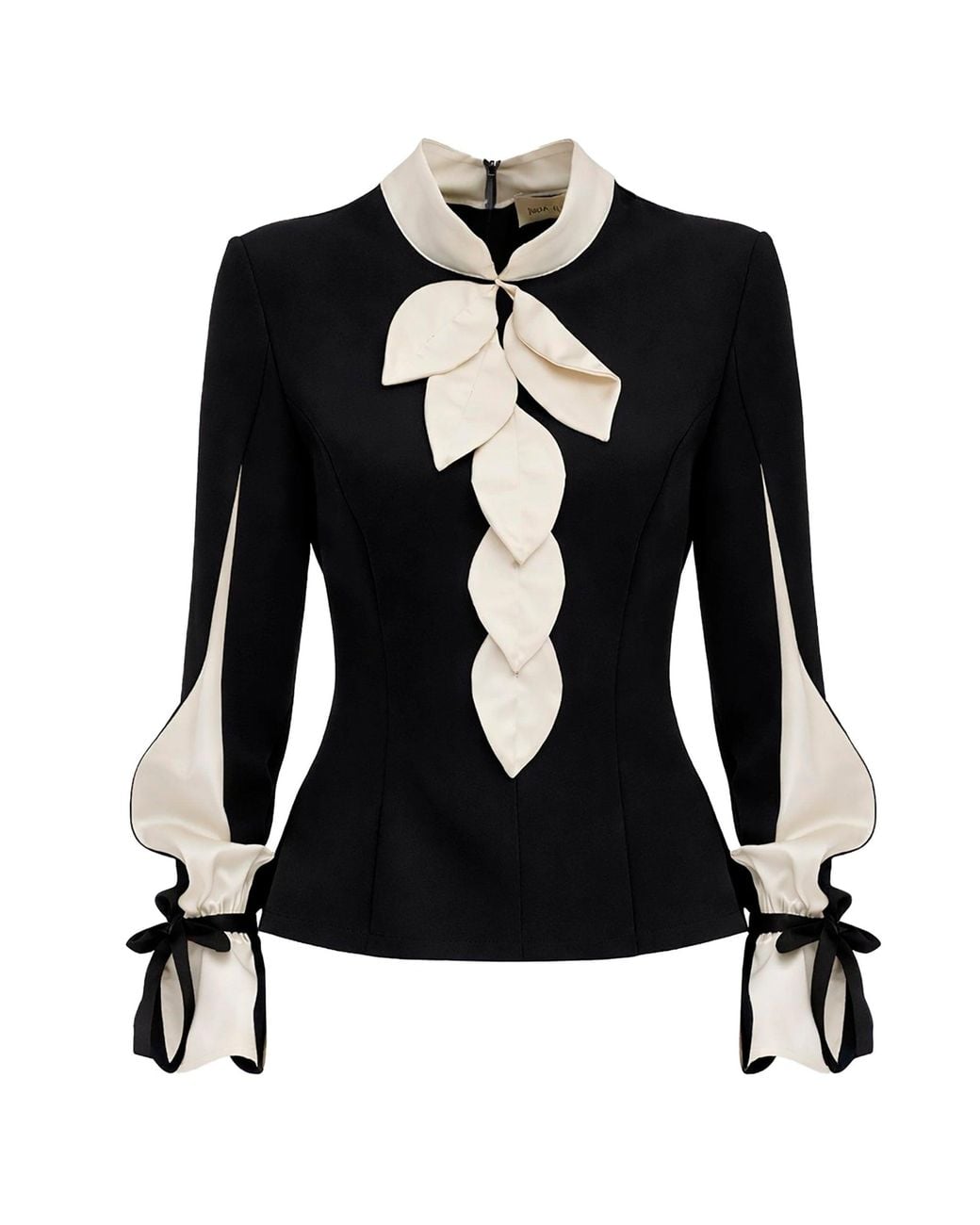 Julia Allert Black Elegant Fitted Blouse
