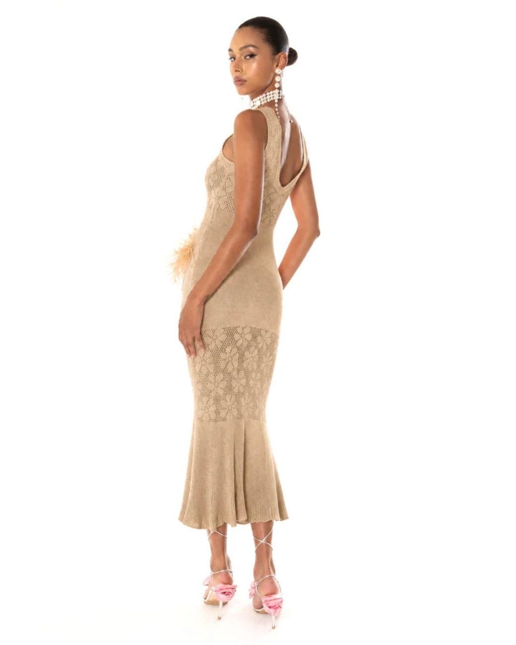 Andreeva Natural Camel Knit Dress