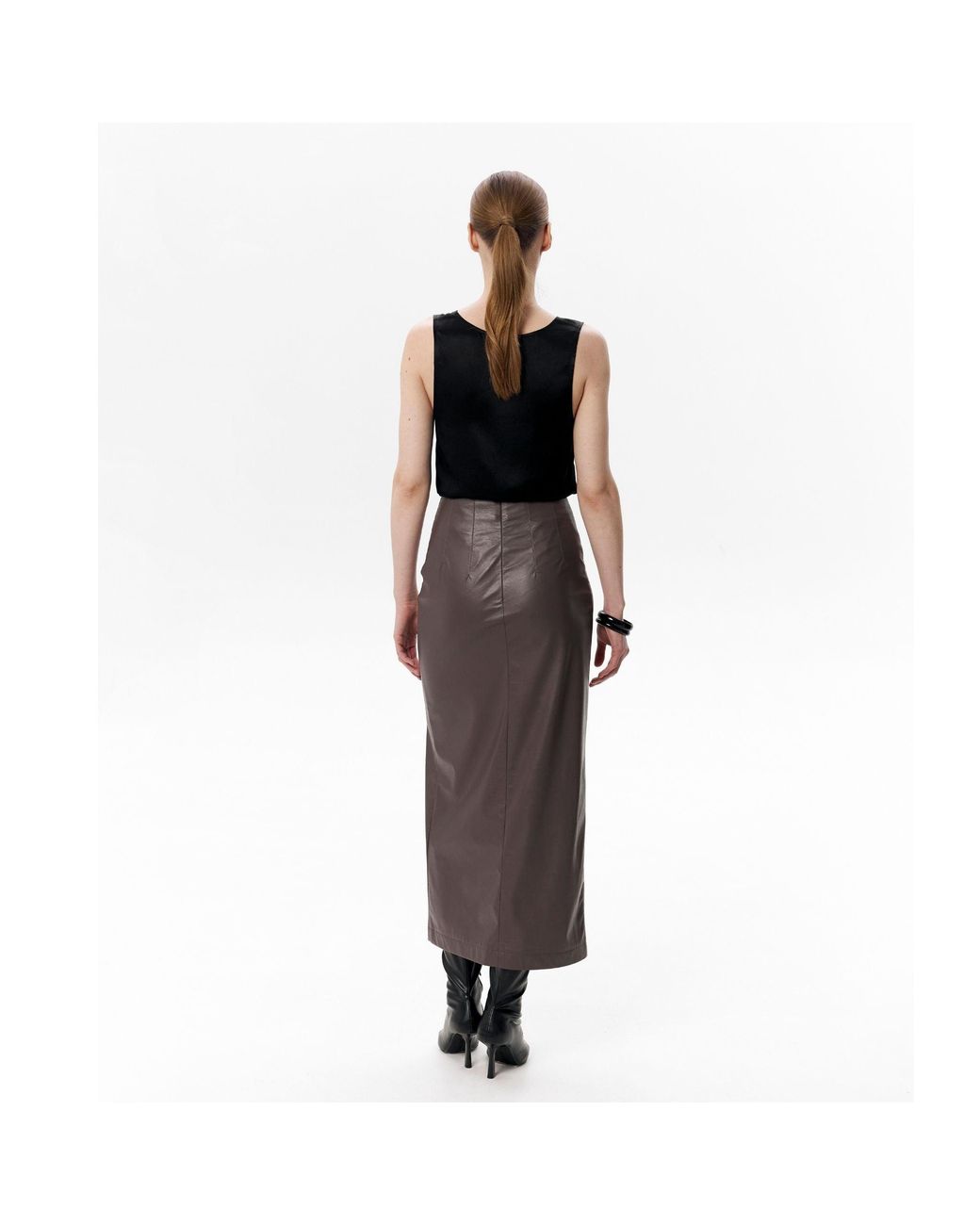DAR ANN STUDIO Brown Agenda Skirt
