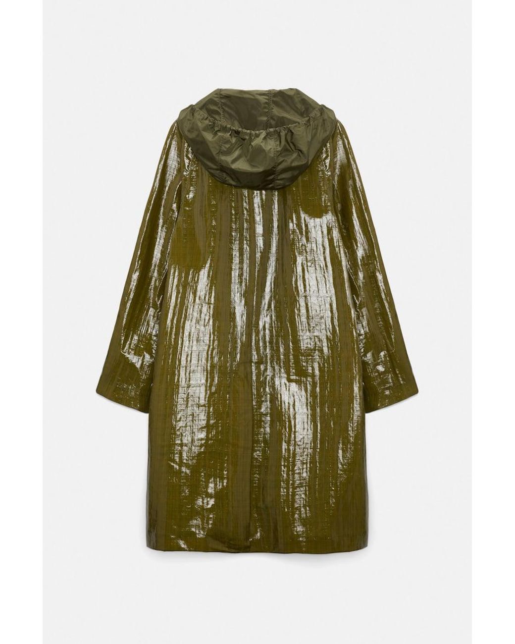 Dorothee Schumacher Green Lackmantel mit abnehmbarer Kapuze