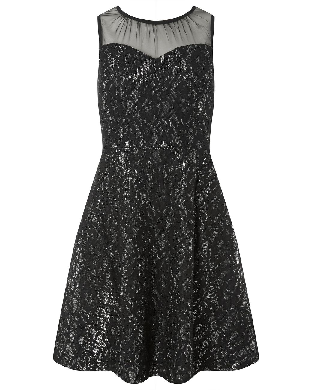dorothy perkins black and silver dress