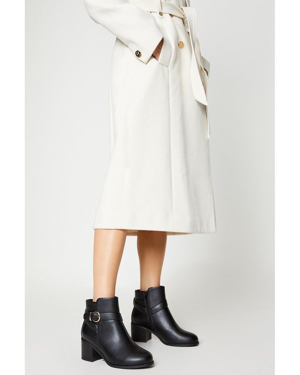 Dorothy Perkins Good For The Sole: Wide Fit Heather Ankle Boots in White |  Lyst UK