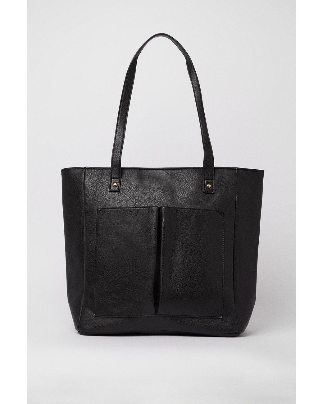 Dorothy Perkins Tilly Pocket Front Tote Bag in Black Lyst UK