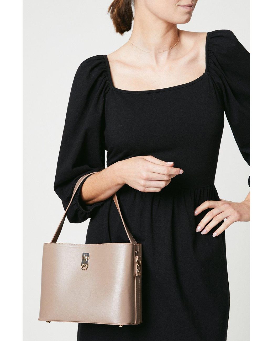 Dorothy Perkins Tamsin Chain Detail Tote Bag in Black Lyst UK