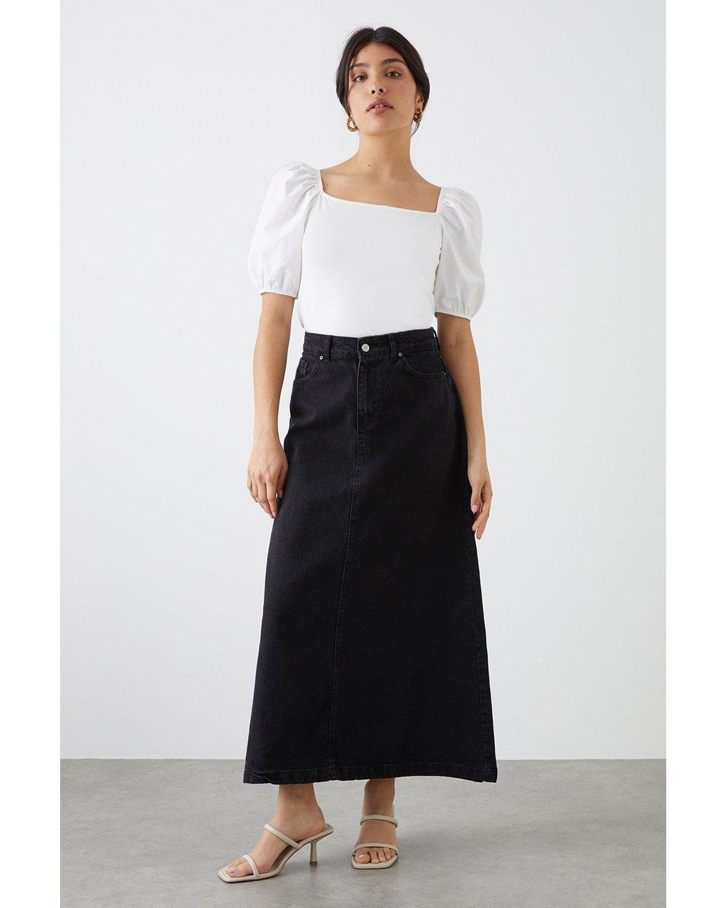 Dorothy perkins black a line skirt cheap