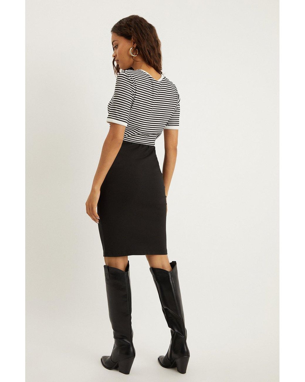 Black leather pencil skirt dorothy perkins cheap