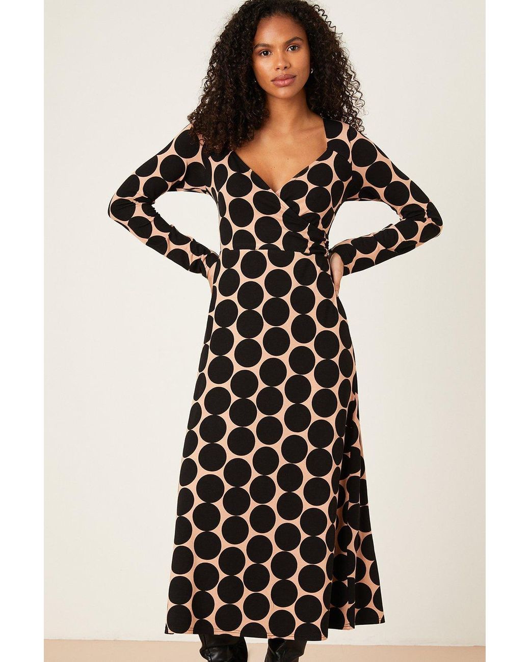 Camel wrap outlet dress