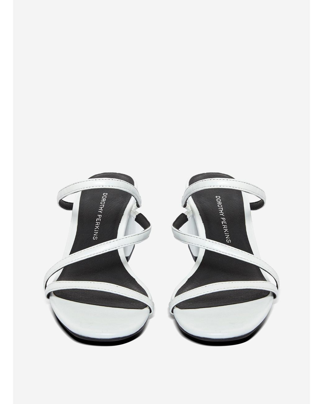 white strappy mules