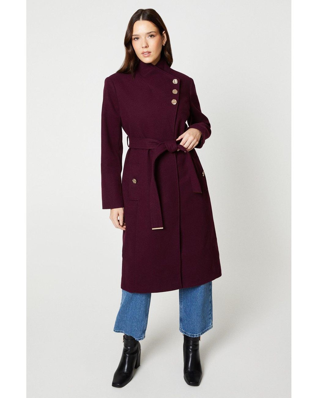 Dorothy perkins funnel neck coat cheap