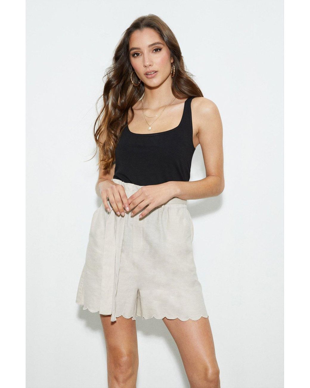 Dorothy perkins clearance white linen skirt
