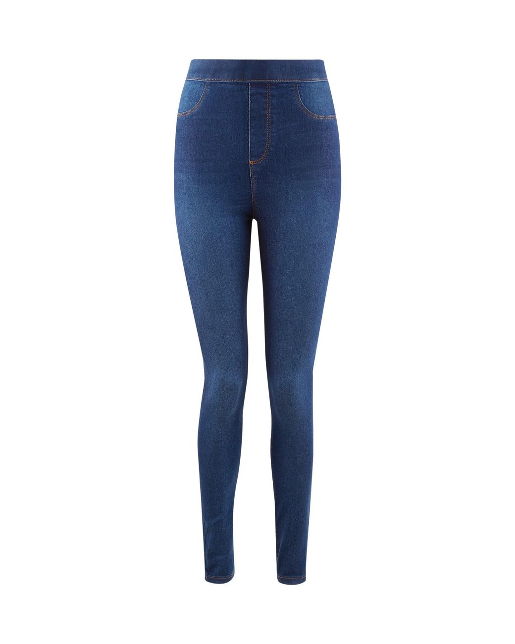 bright blue jeggings
