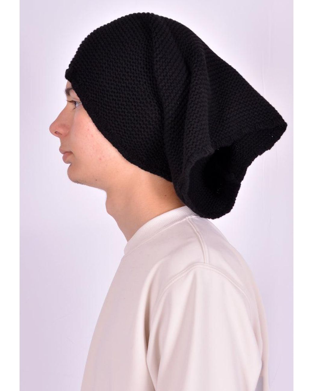DOSHABURI Cashmere Werkstatt München M8081 Knit Beanie Cap Groove Bee Black Womens Accessories Hats 