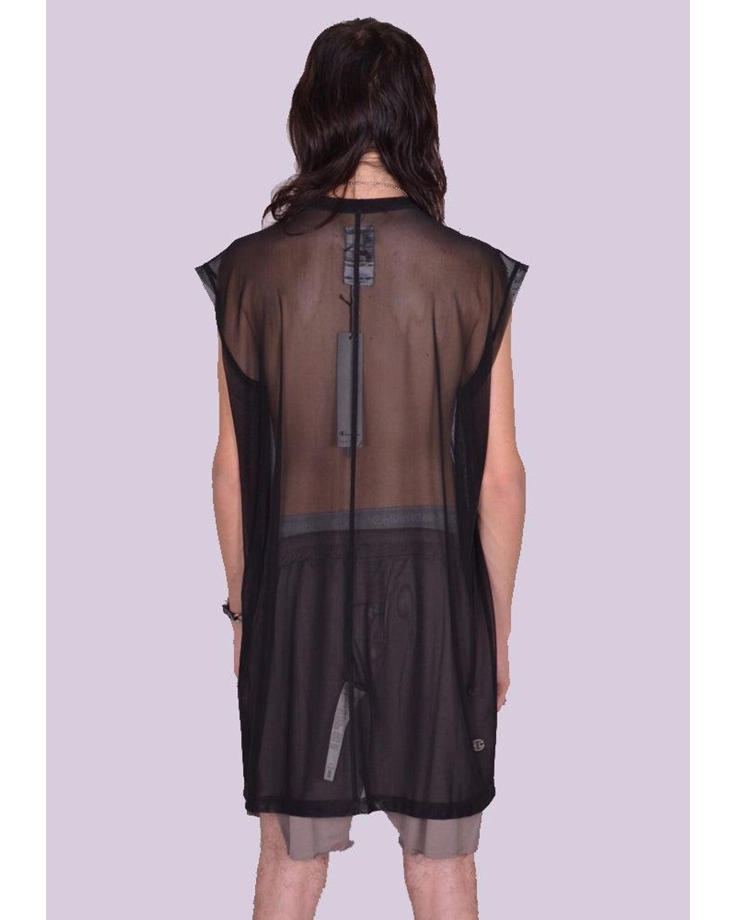 DOSHABURI Rick Owens X Champion Cm02c9232 Chmnet Tarp T-shirt